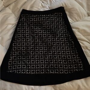 White House Black Market geometric cut out skirt